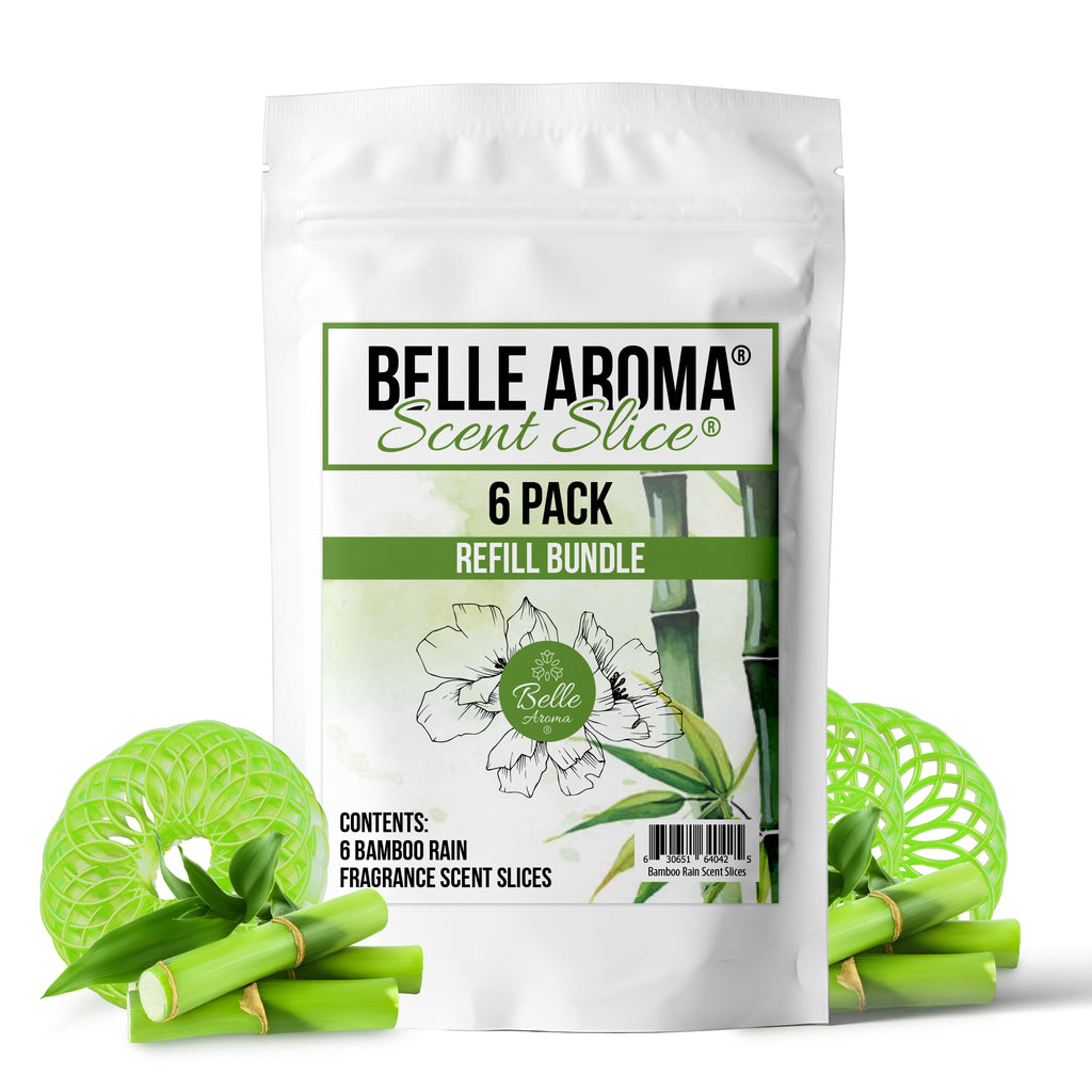 Belle Aroma - Scent Slice Mess-Free, Long-Lasting Fragrance 6-Pack Refills Bamboo Rain