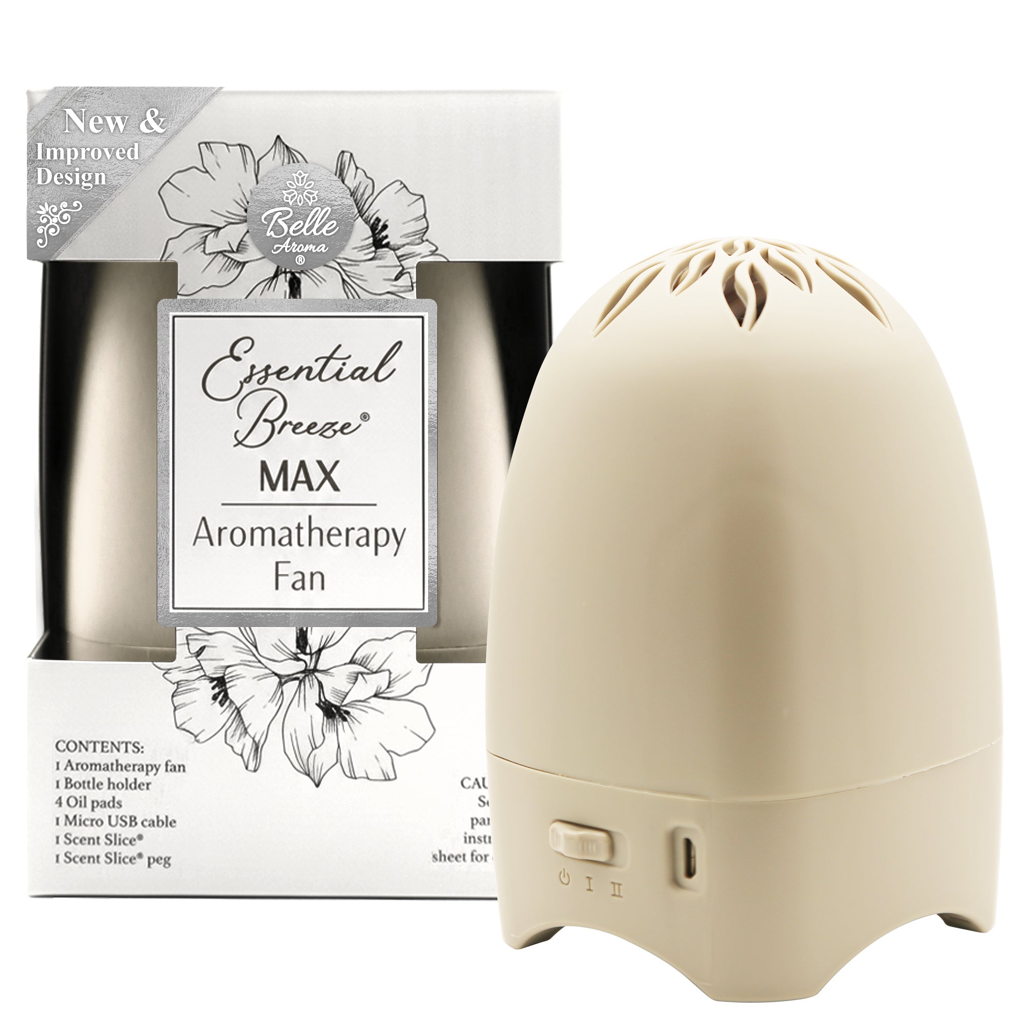 Essential Breeze® Max Aromatherapy Fan Linen