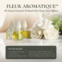 Fleur Aromatique™ - All Natural Essential Oil Based Sola Flower Reed Diffuser