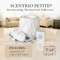 Belle Aroma® Premium Deluxe ScenTrio® Petite Ceramic Scented Wax Warmer with VersaScent® Technology