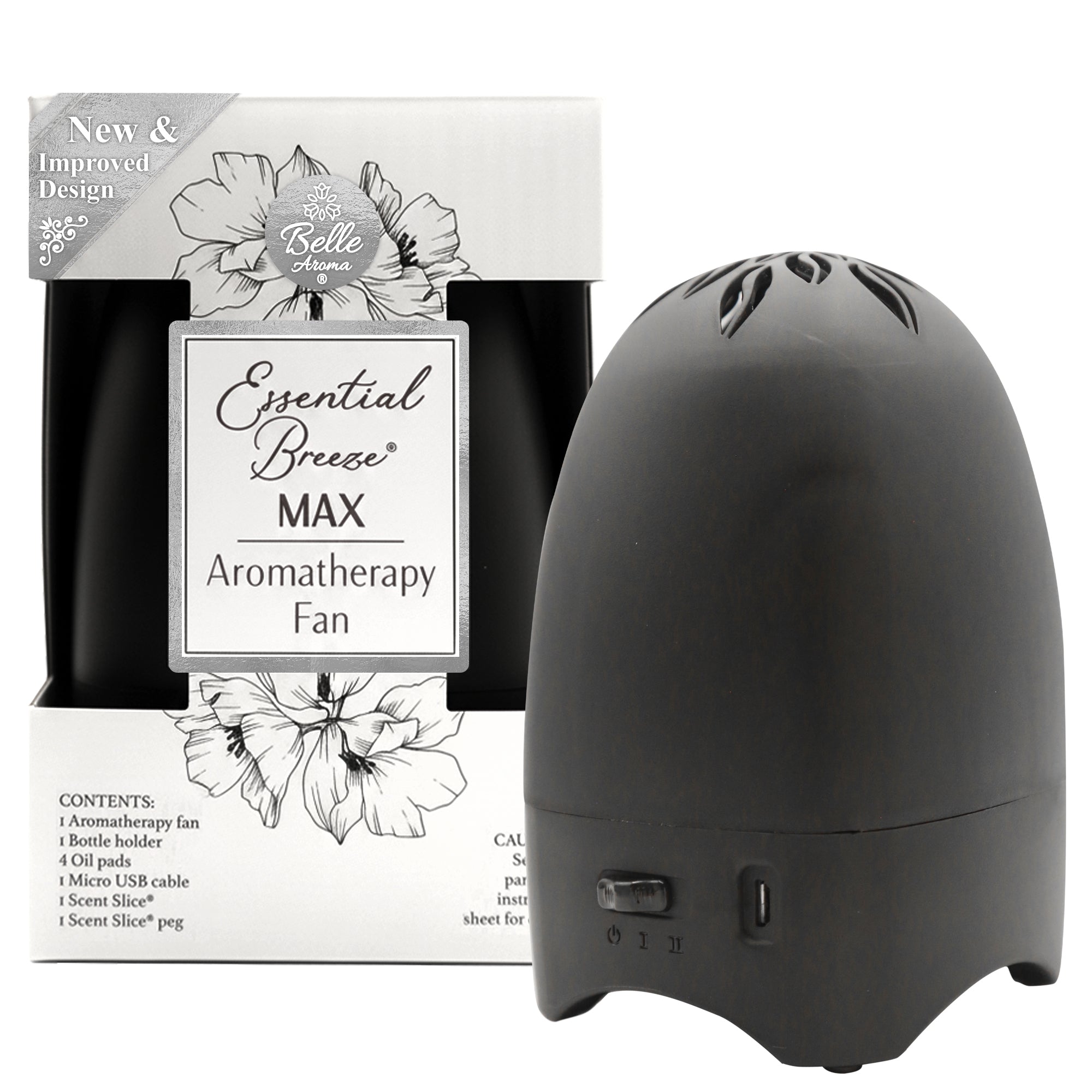 Essential Breeze® Max Aromatherapy Fan Slate