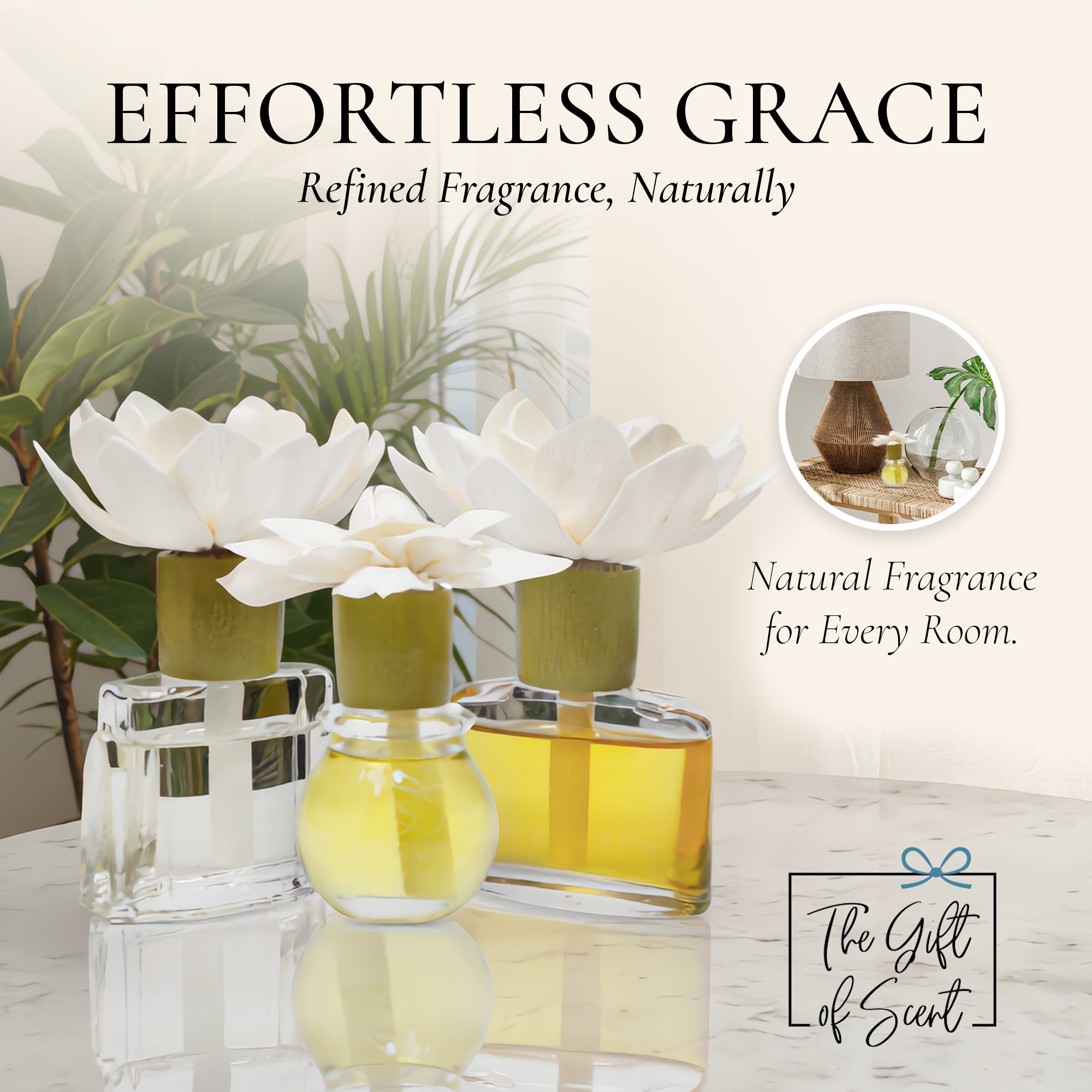 Fleur Aromatique™ - All Natural Essential Oil Based Sola Flower Reed Diffuser