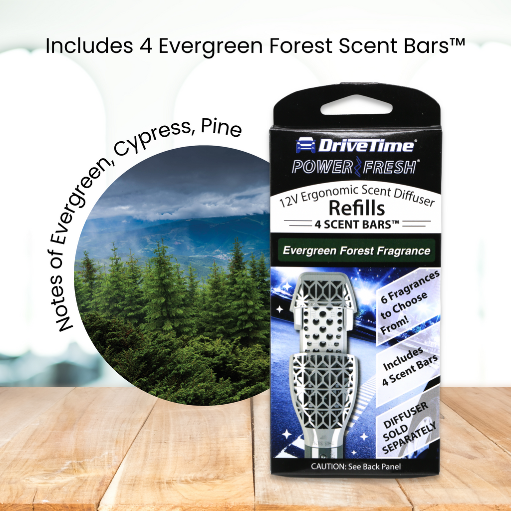 Power Fresh® 12-Volt Car Diffuser Air Freshener & Scent Bar Refills Evergreen Forest Scent Bar 4-Pack car fragrance