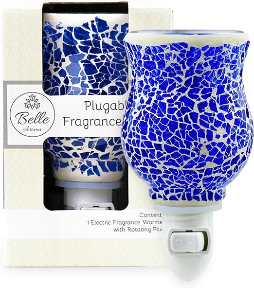 Plugables® Fragrance Vase Wax Warmer Blue Mosaic Home Fragrance Accessories