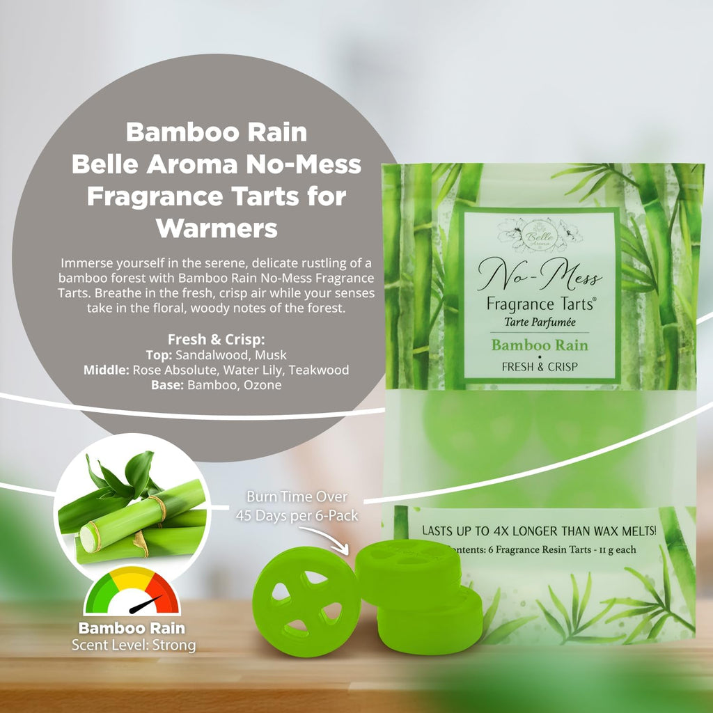Bamboo Rain (6 Mini Scented - 1-Pack) No-Mess Fragrance Tarts® for Wax Warmers