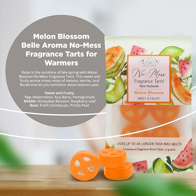 Melon Blossom (6 Mini Scented - 1-Pack) No-Mess Fragrance Tarts® for Wax Warmers  