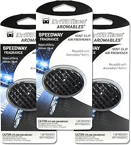 Aromables® Vent Clip Car Air Freshener - (3-Pack Bundle Options) Black - Speedway 3-Pack Vehicle Air Fresheners