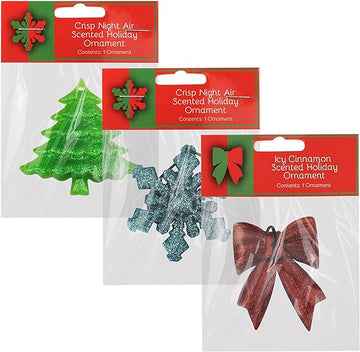Scented Holiday Ornaments 3-Pack Variety Holiday Ornaments