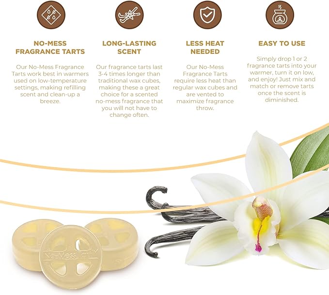 Vanilla Bourbon No-Mess Fragrance Tarts® for Wax Warmers  Home Fragrance Accessories