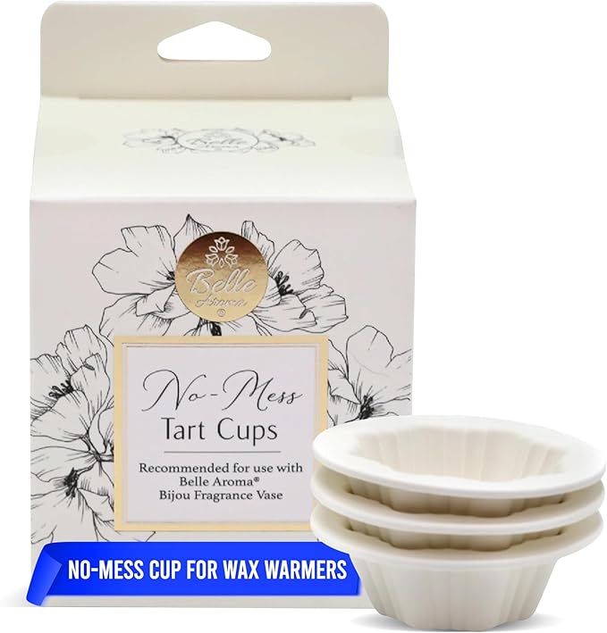 Bijou Fragrance Vase No-Mess Cup for ScenTrio Petite - Box of 3, Light Cream