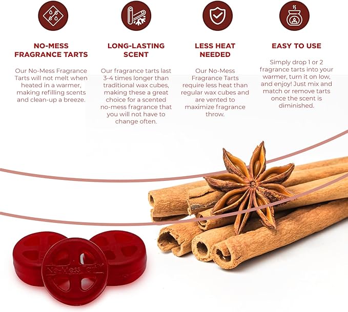 Icy Cinnamon No-Mess Tarts™ for Wax Warmers  Home Fragrance Accessories