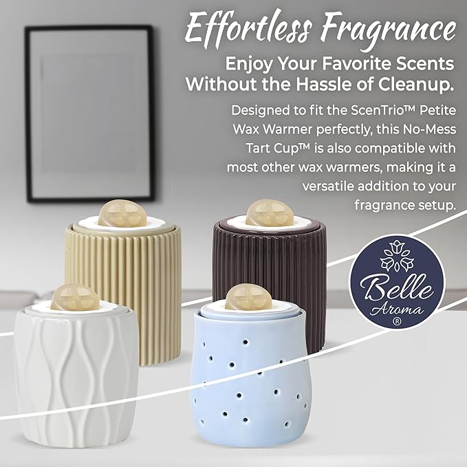 ScenTrio Petite No-Mess Cup for ScenTrio Petite - Box of 3, Light Cream