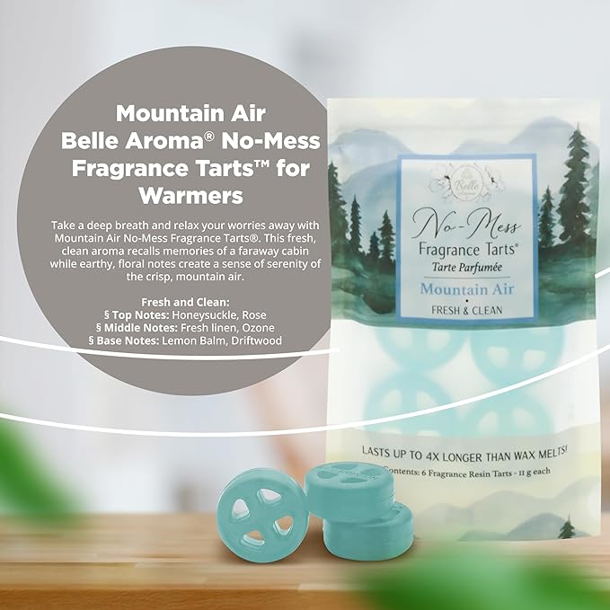 Mountain Air (6 Mini Scented - 1-Pack) No-Mess Fragrance Tarts® for Wax Warmers  