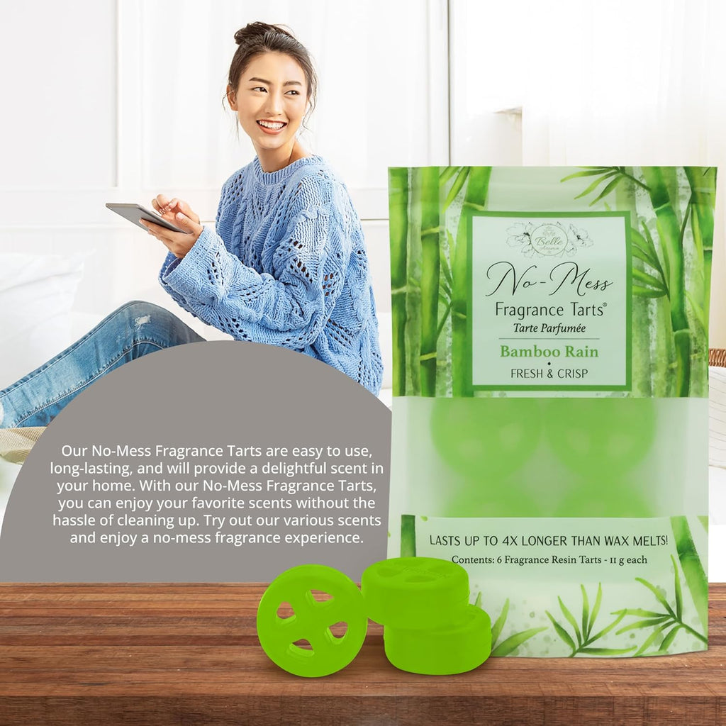 Bamboo Rain (6 Mini Scented - 1-Pack) No-Mess Fragrance Tarts® for Wax Warmers