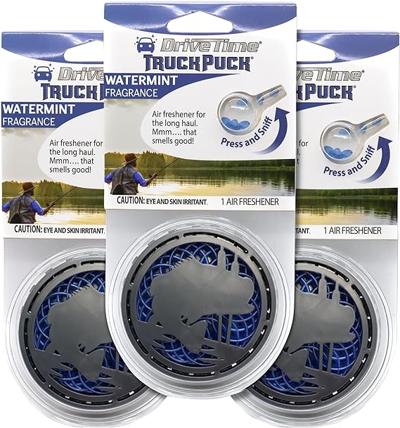 Truck Puck® Portable Automobile Air Fresheners - (Single and 3-Pack Bundle Options) 3-Pack Watermint™ Vehicle Air Fresheners