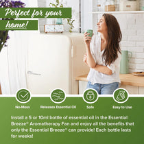 The Essential Breeze® Aromatherapy Fan Essential Oil Diffuser with VersaScent® Technology  aromatherapy