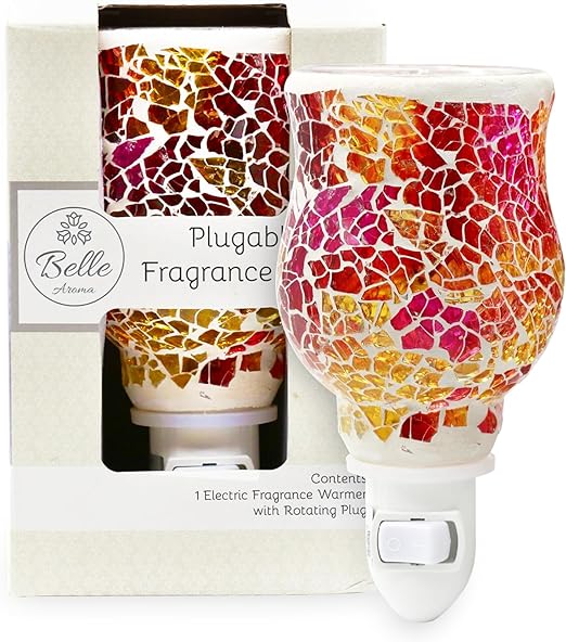 Plugables® Fragrance Vase Wax Warmer Pink / Gold Mosaic Home Fragrance Accessories