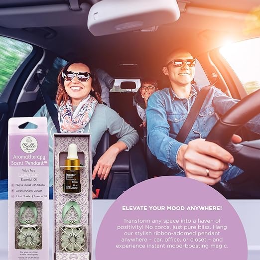 Aromatherapy Car Locket, Essential Oils Lotus Diffuser, Car Scent