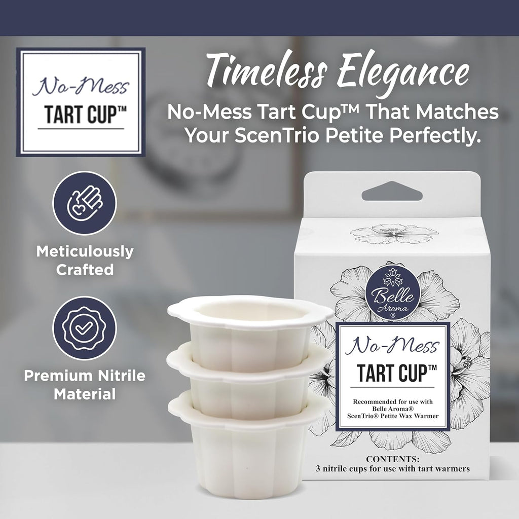 ScenTrio Petite No-Mess Cup for ScenTrio Petite - Box of 3, Light Cream