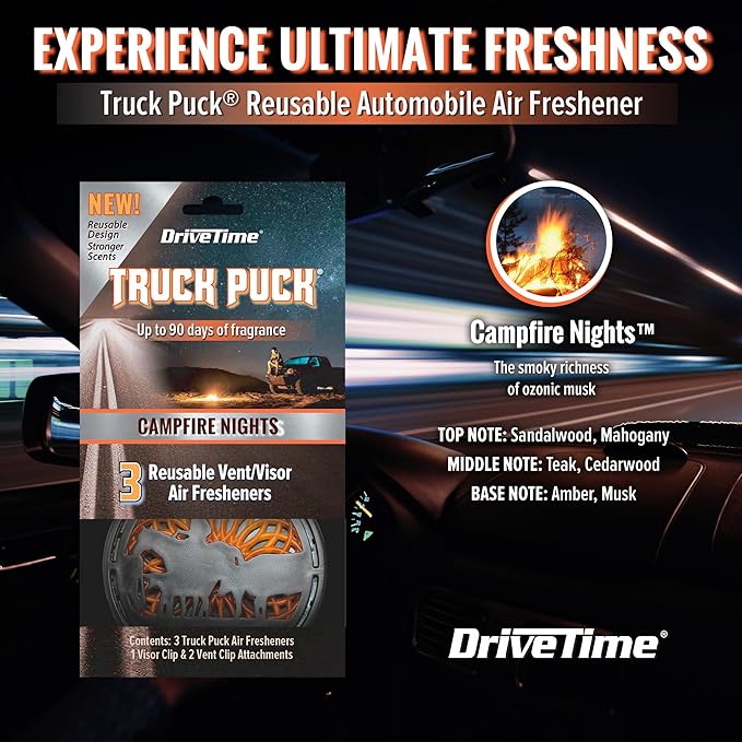 Truck Puck® Portable Automobile Air Fresheners - (3-Pack Bundle Options)  Vehicle Air Fresheners