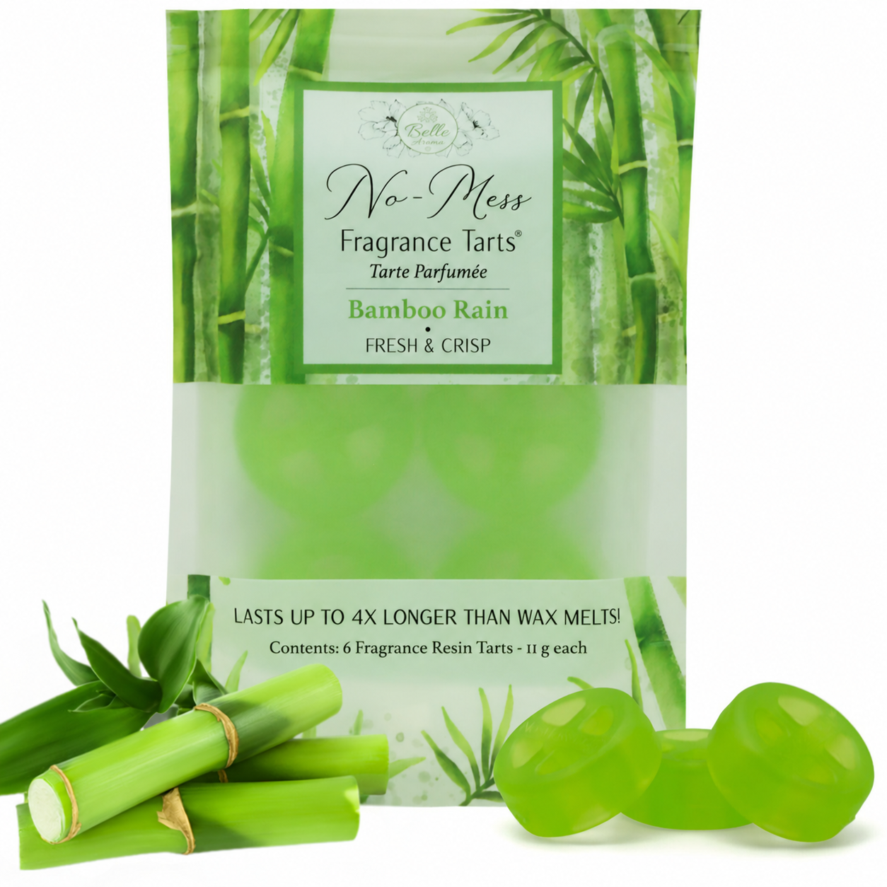 Bamboo Rain (6 Mini Scented - 1-Pack) No-Mess Fragrance Tarts® for Wax Warmers