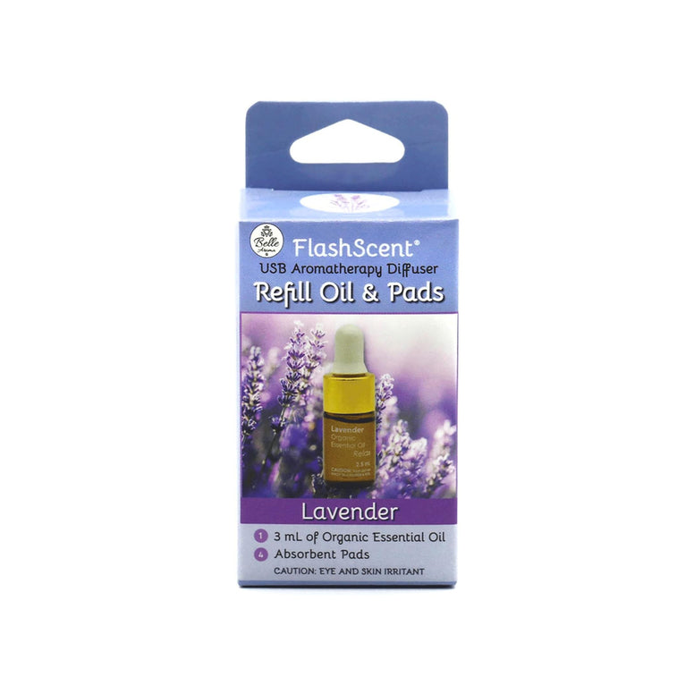 The FlashScent® USB Aromatherapy Essential Oil Diffuser Belle Aroma FlashScent REFILL OIL & 4 PADS aromatherapy