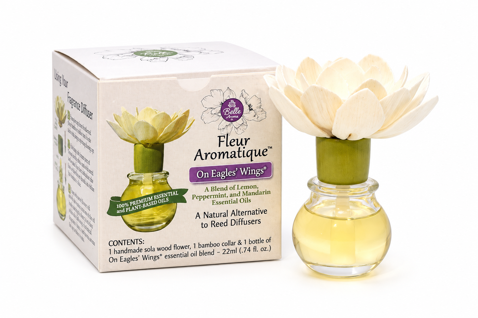 Fleur Aromatique™ Single Pack – Sola Wood Flower Essential Oil Diffuser