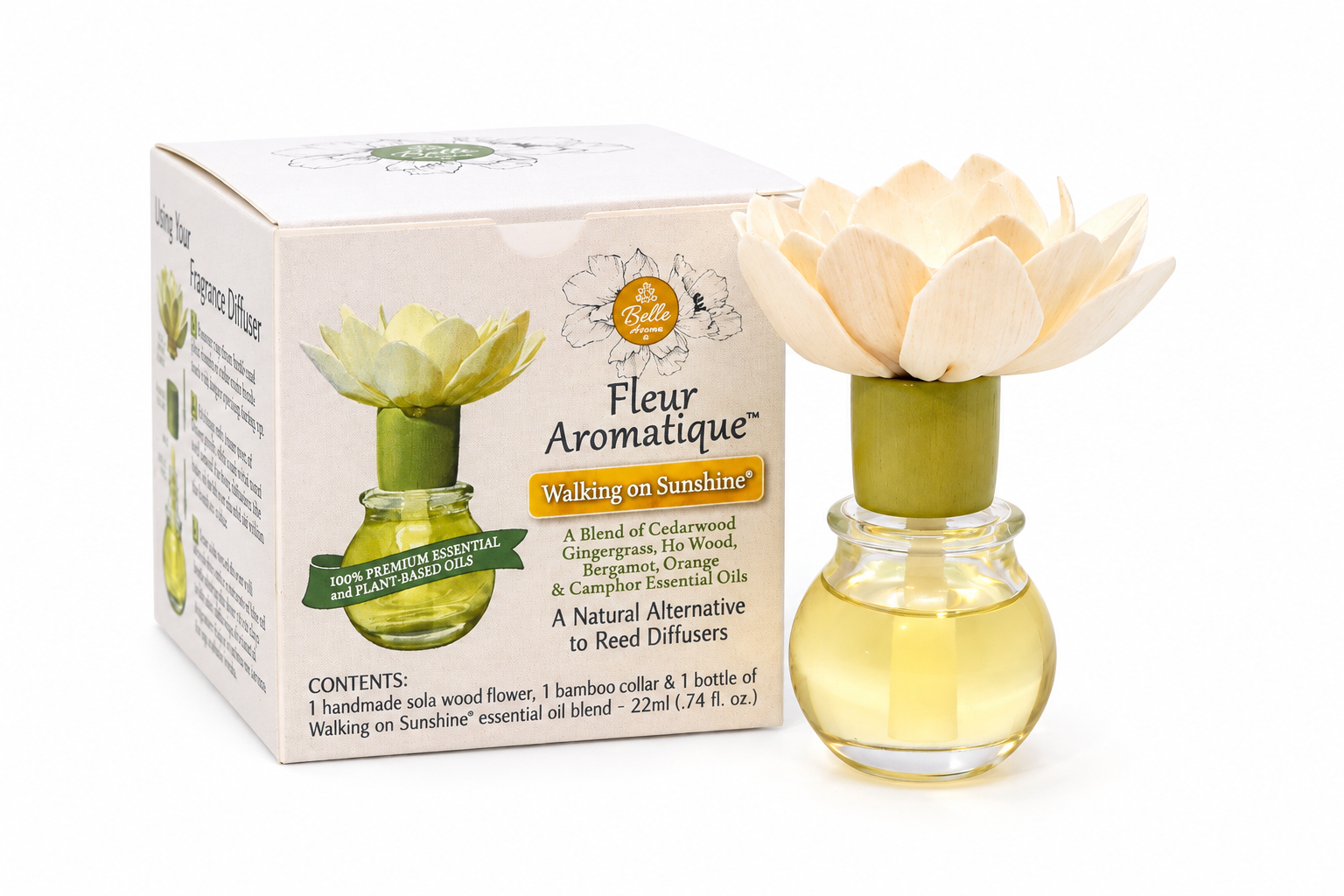 Fleur Aromatique™ Single Pack – Sola Wood Flower Essential Oil Diffuser