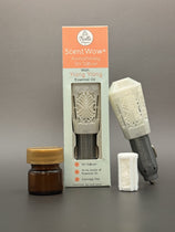 The ScentWow® 12 Volt Aromatherapy Diffuser for Car, Truck, or SUV White Pearl & Silver w/ Ylang Ylang car fragrance