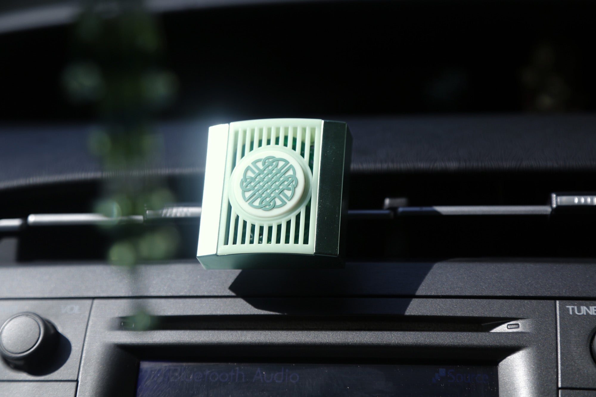 Sea Glass with Celtic Knot Scent Slide Vent Clip Car Air Freshener