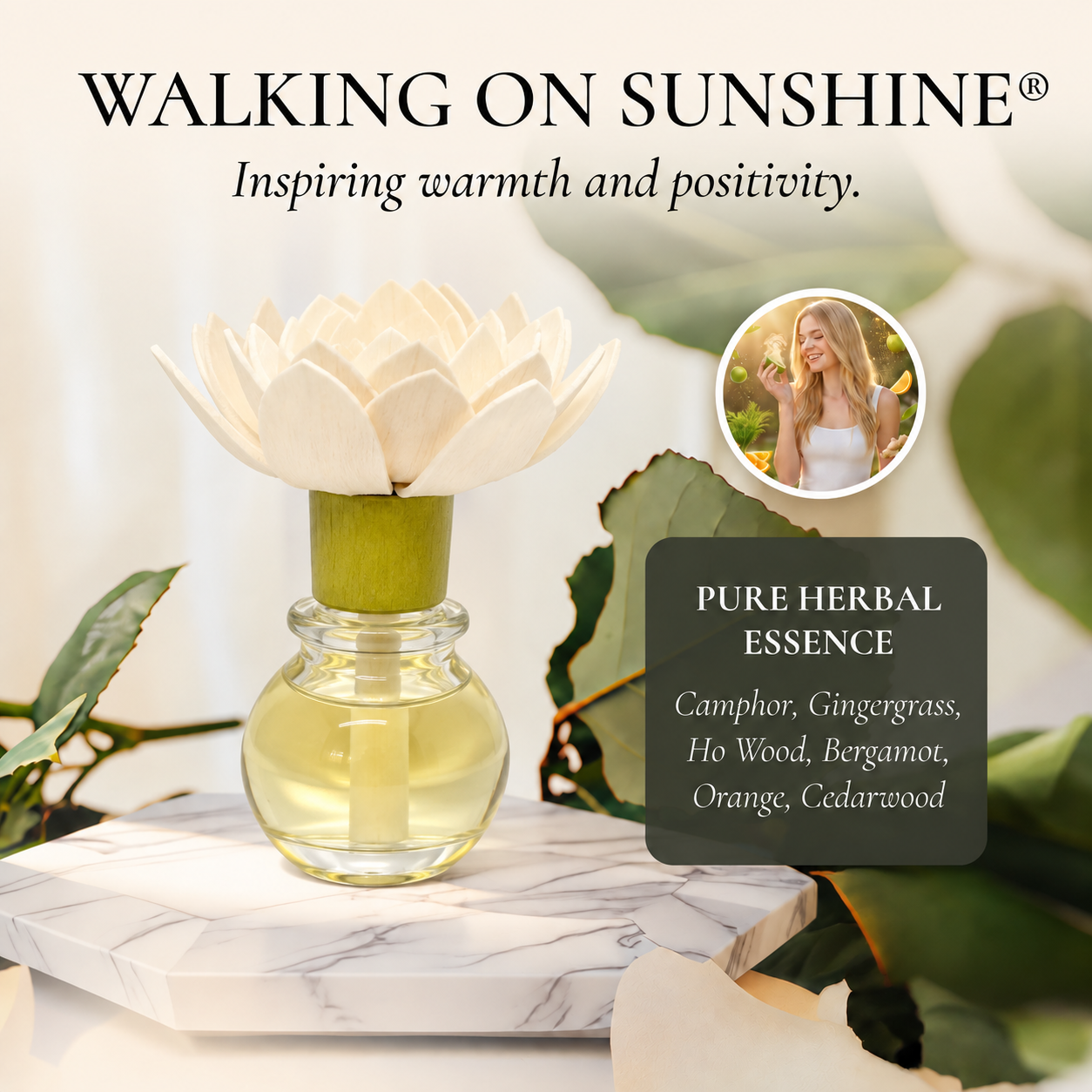 Fleur Aromatique™ Single Pack – Sola Wood Flower Essential Oil Diffuser