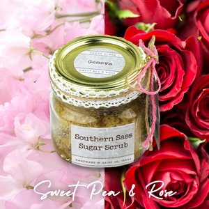 Southern Sass Sugar Scrubs Geneva - Rose & Sweet Pea 