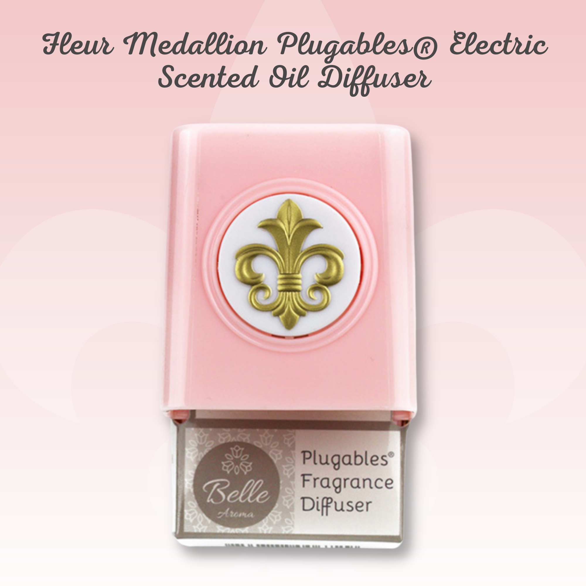 Fleur Medallion Plugables® Plugin Electric Scented Oil Diffuser - Rose Quartz  Home Fragrance Accessories