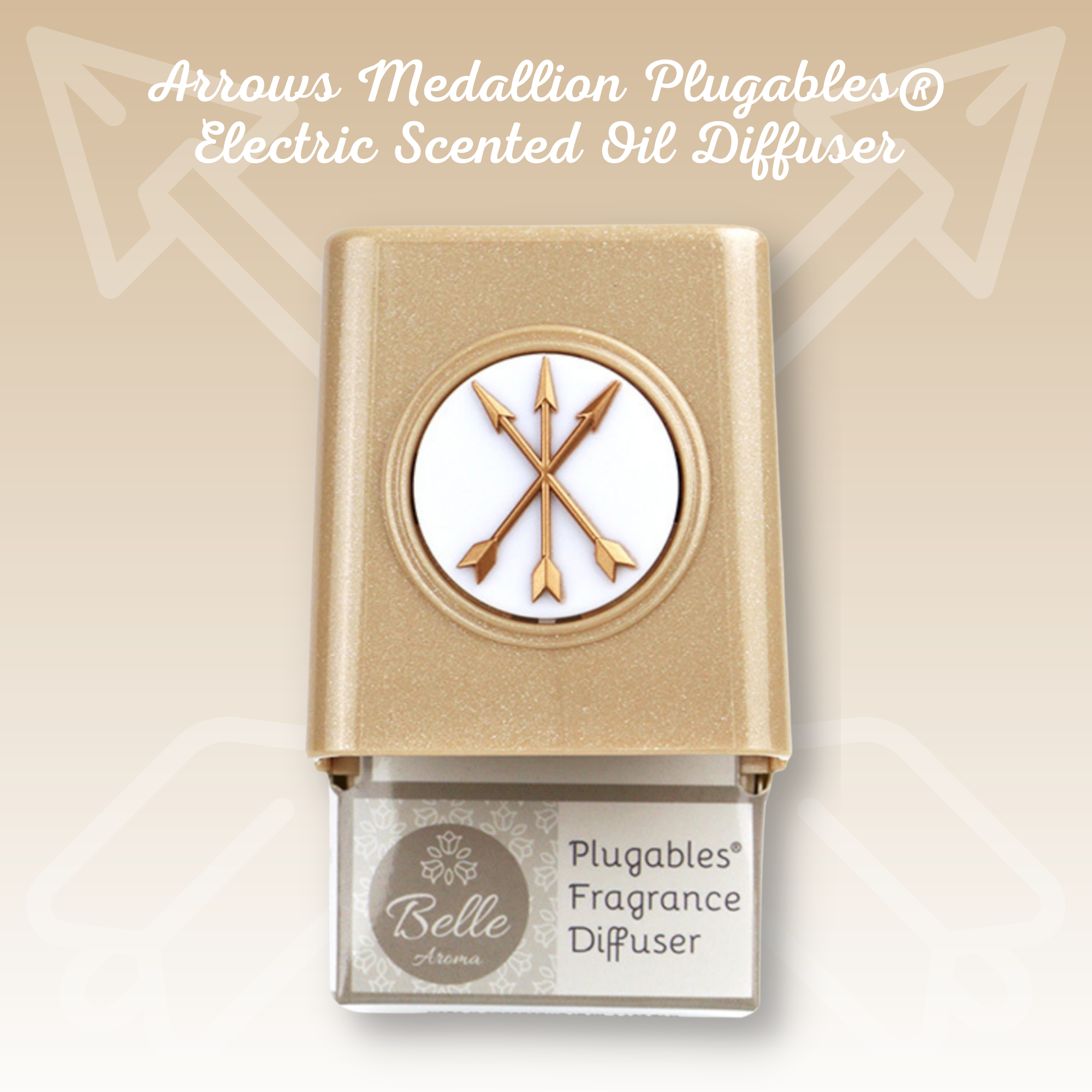 Arrows Medallion Plugables® Plugin Aromalectric® Scented Oil Diffuser - Frosted Sandstone  Home Fragrance Accessories