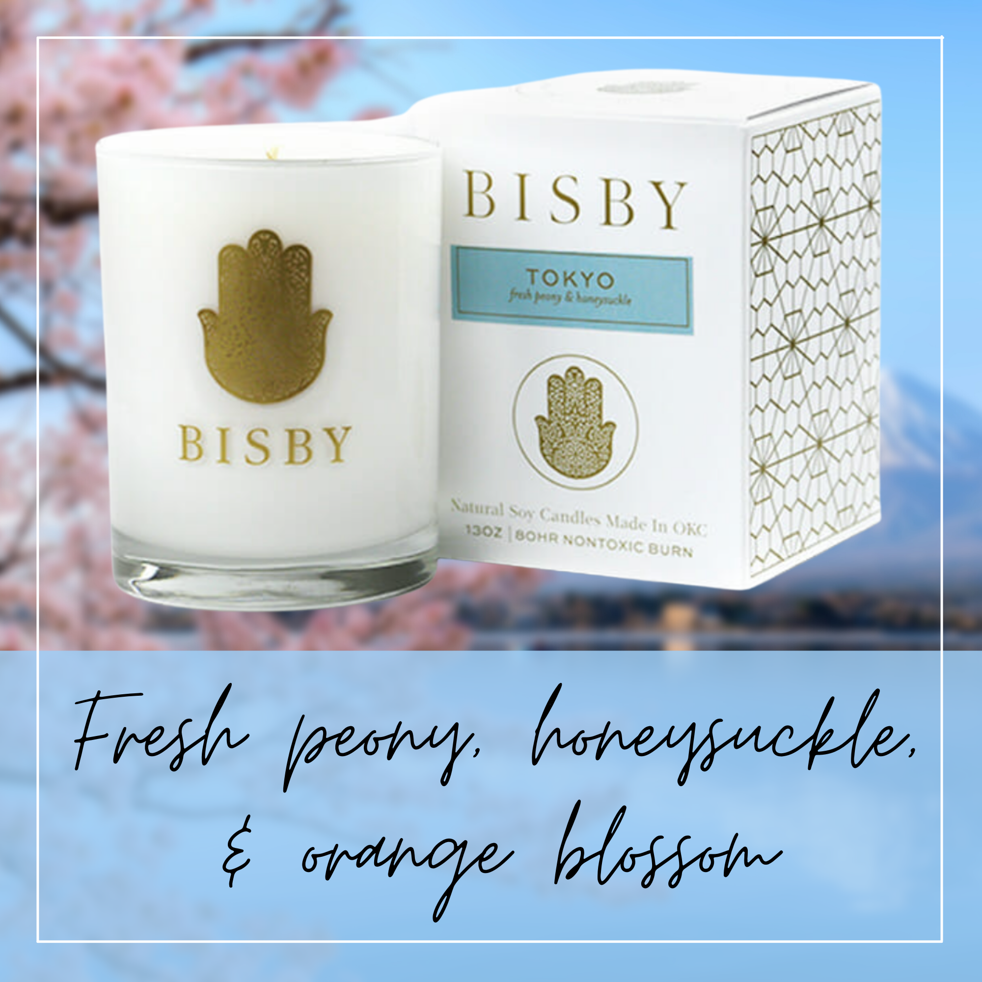 Bisby Hand-Poured Soy Candles - Global Collection Tokyo 