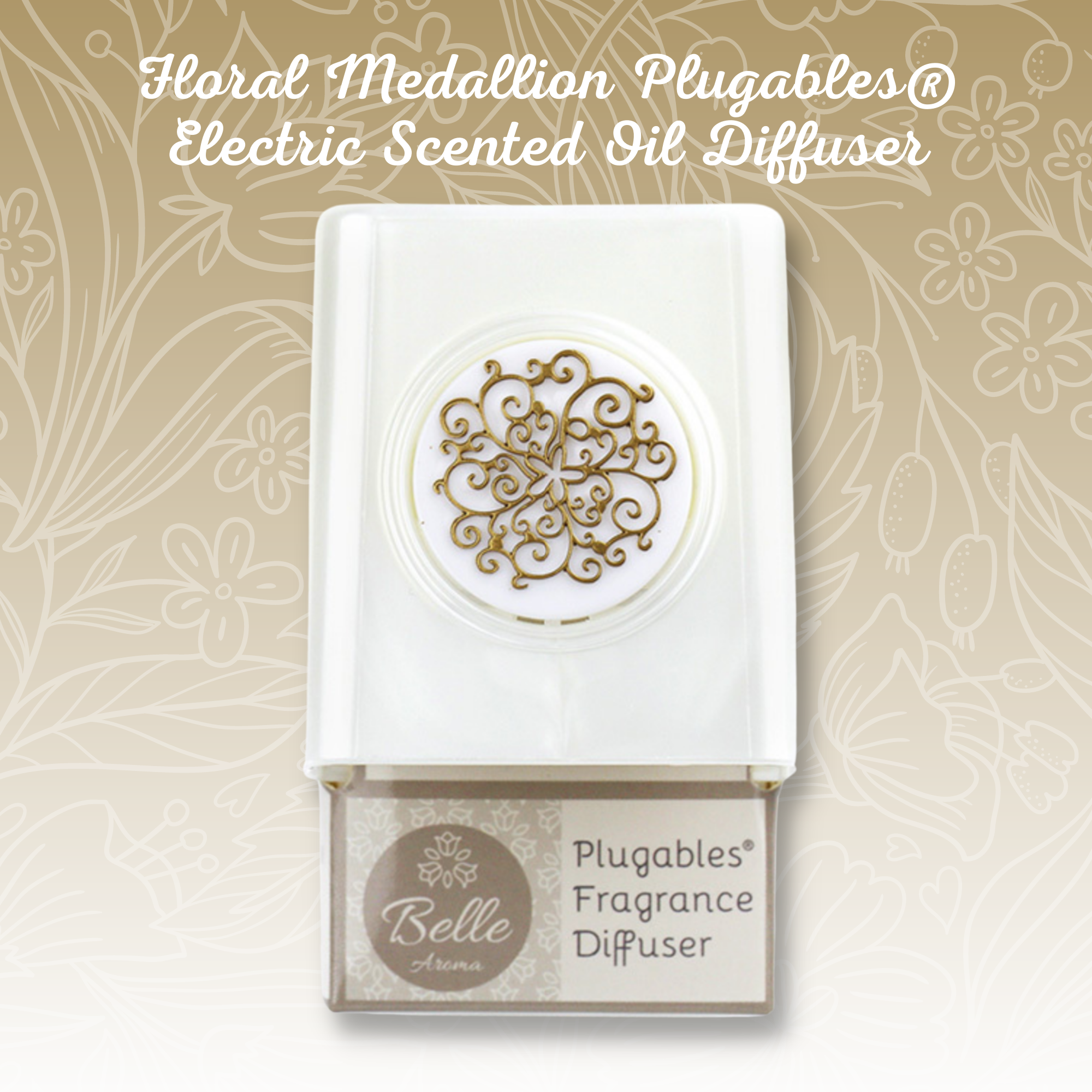 Floral Medallion Plugables® Plugin Electric Scented Oil Diffuser - White  Home Fragrance Accessories