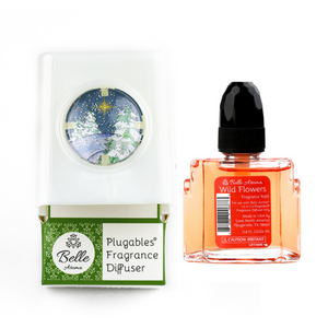 Glitter Domes™ Plugables® Electric Scented Oil Diffuser - Snowy Scene with Wild Flowers Fragrance Oil Home Fragrance Accessories