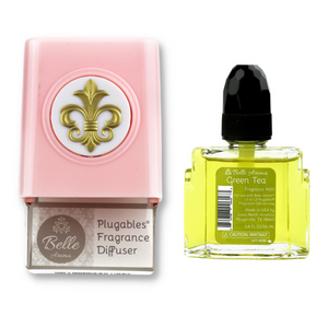 Fleur Medallion Plugables® Plugin Electric Scented Oil Diffuser - Rose Quartz with Green Tea Fragrance Oil Home Fragrance Accessories