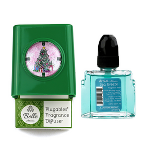 Glitter Domes™ Plugables® Electric Scented Oil Diffuser - Christmas Tree with Sea Breeze Fragrance Oil Home Fragrance Accessories