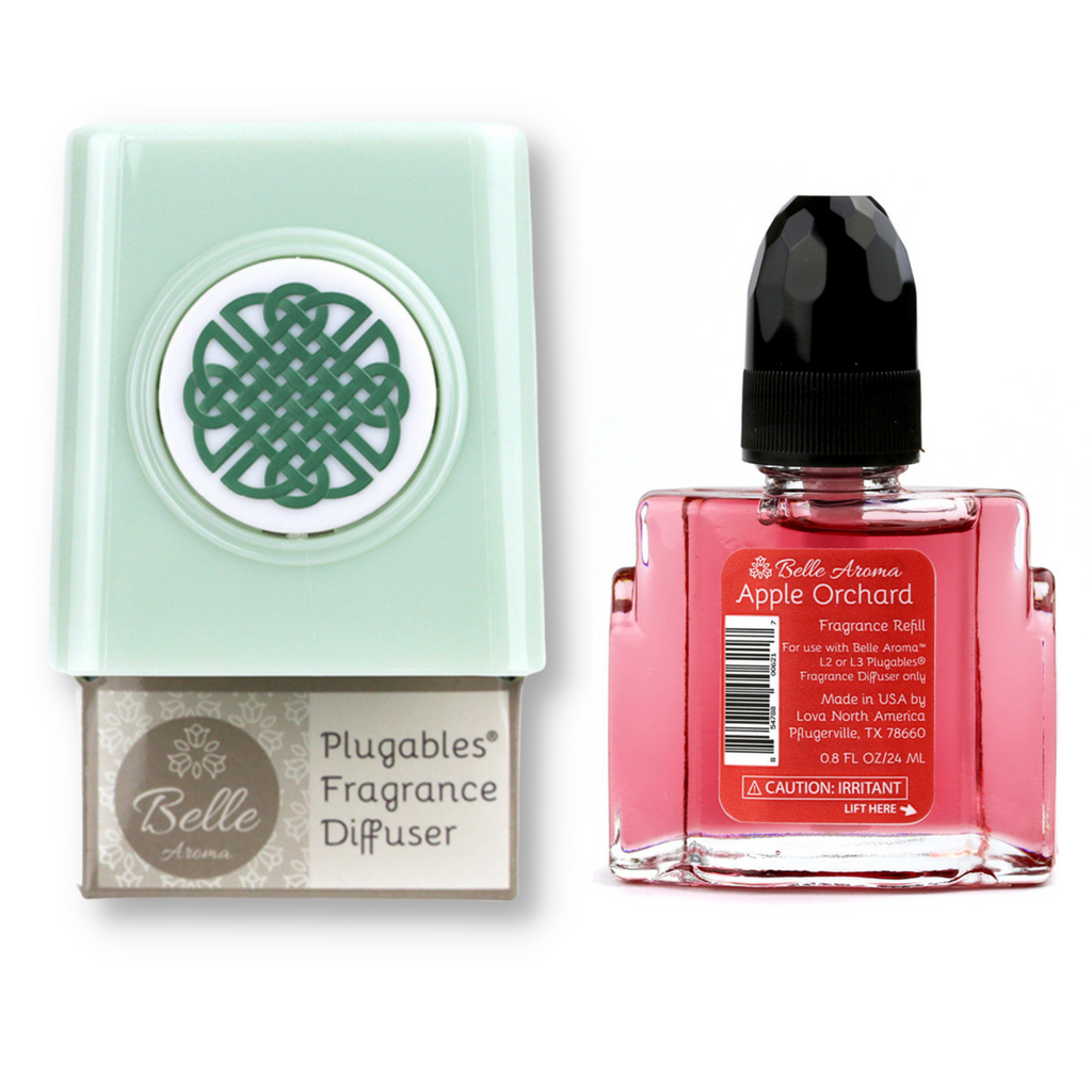 Celtic Knot Medallion Plugables® Plugin Aromalectric® Scented Oil Diffuser - Sea Glass with Apple Orchard Fragrance Oil Home Fragrance Accessories