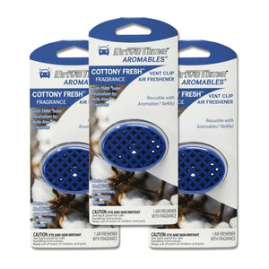 Cottony Fresh™ Aromables® Vent Clip Car Air Freshener - (Single and 3-Pack Bundle Options) 3-Pack Cottony Fresh™ Save Money - Lasts Up to 2 Months Vehicle Air Fresheners