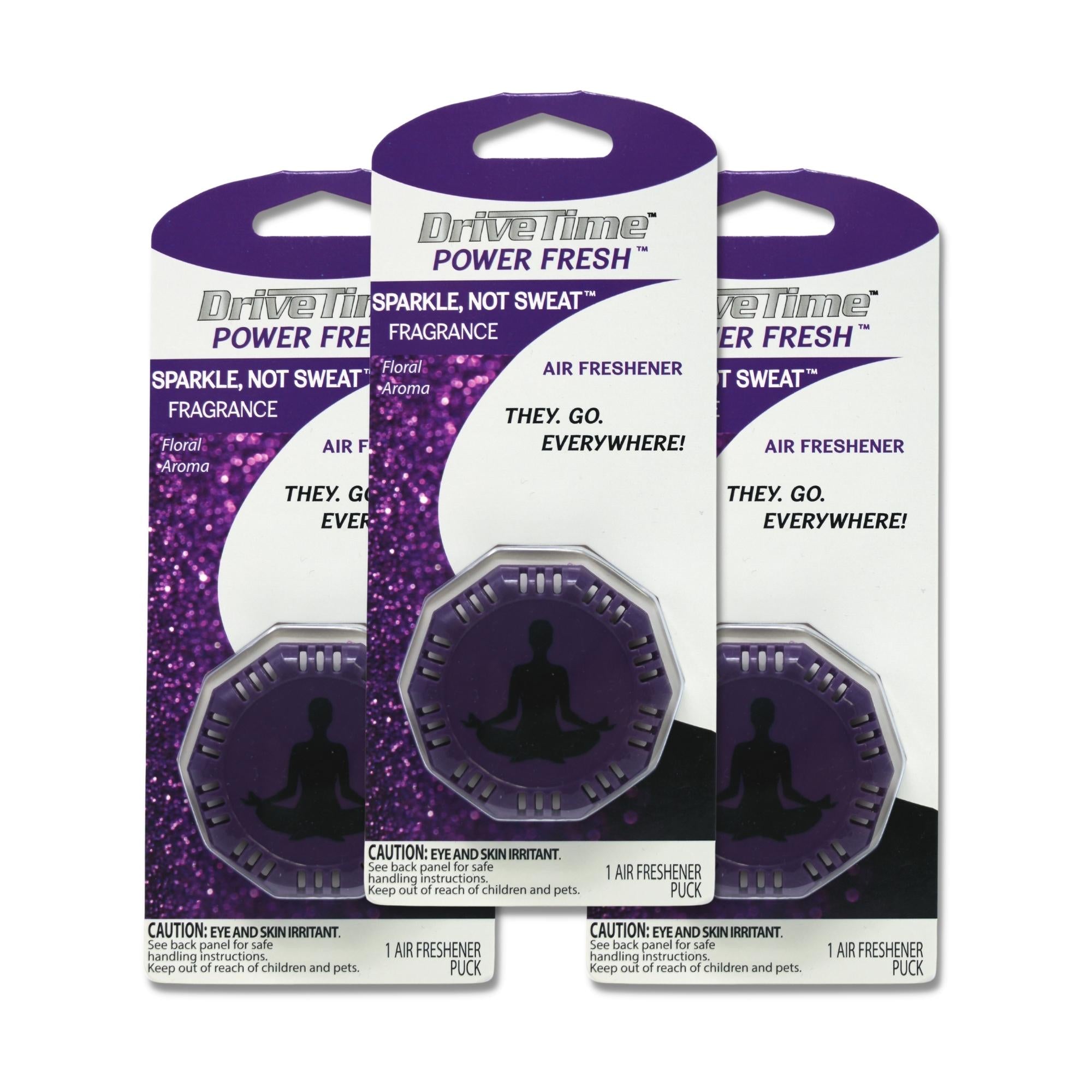 Power Fresh® Portable Air Fresheners (Single and 3-Pack Bundle Options) 3-Pack Sparkle Not Sweat™ Vehicle Air Fresheners
