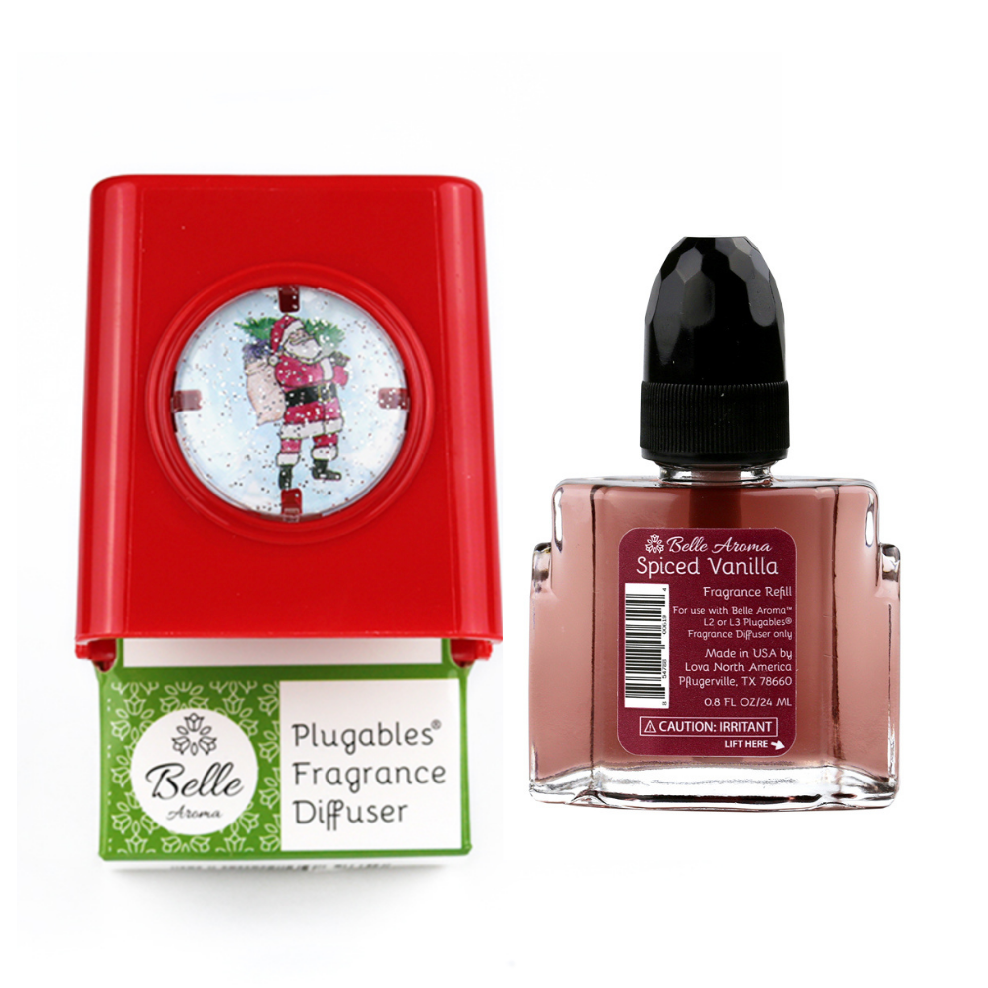 Glitter Domes™ Plugables® Electric Scented Oil Diffuser - Santa with Spiced Vanilla Fragrance Oil Home Fragrance Accessories