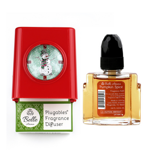 Glitter Domes™ Plugables® Electric Scented Oil Diffuser - Snowman with Pumpkin Spice Fragrance Oil Home Fragrance Accessories
