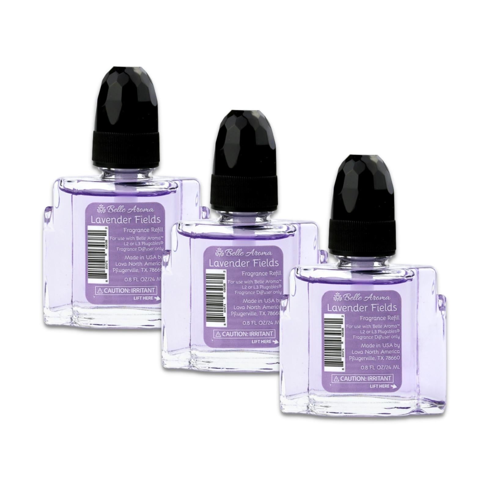 3-Pack Fragrance Oil Refills For Plugables® Electric Home Fragrancer and Pier 1® Accent Electric Diffusers Lavender Fields 3-Pack Home Fragrance Accessories