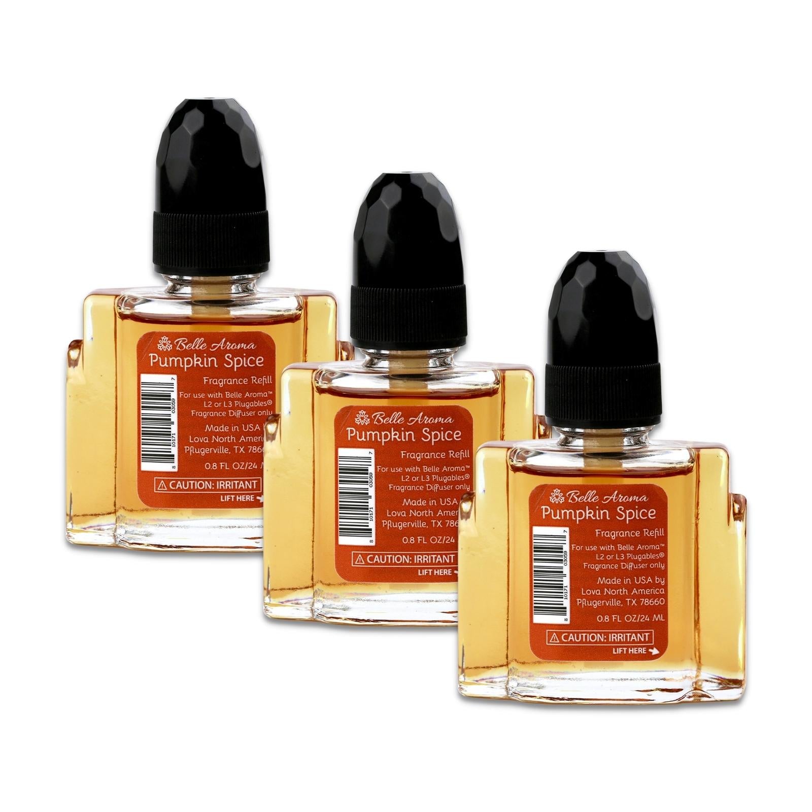 3-Pack Fragrance Oil Refills For Plugables® Electric Home Fragrancer and Pier 1® Accent Electric Diffusers Pumpkin Spice 3-Pack Home Fragrance Accessories