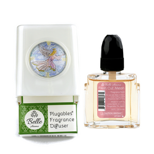 Glitter Domes™ Plugables® Electric Scented Oil Diffuser - Angel with Fresh Cut Melon Fragrance Oil Home Fragrance Accessories