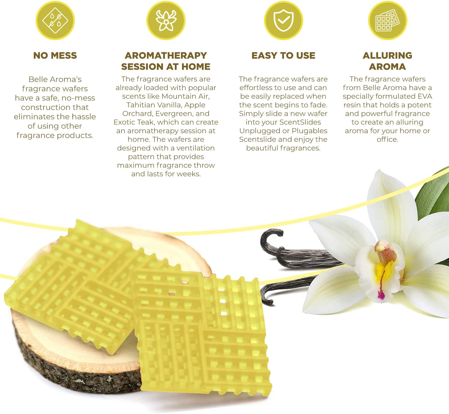 Tahitian Vanilla Fragrance Wafers™ for ScentSlides®  Home Fragrance Accessories