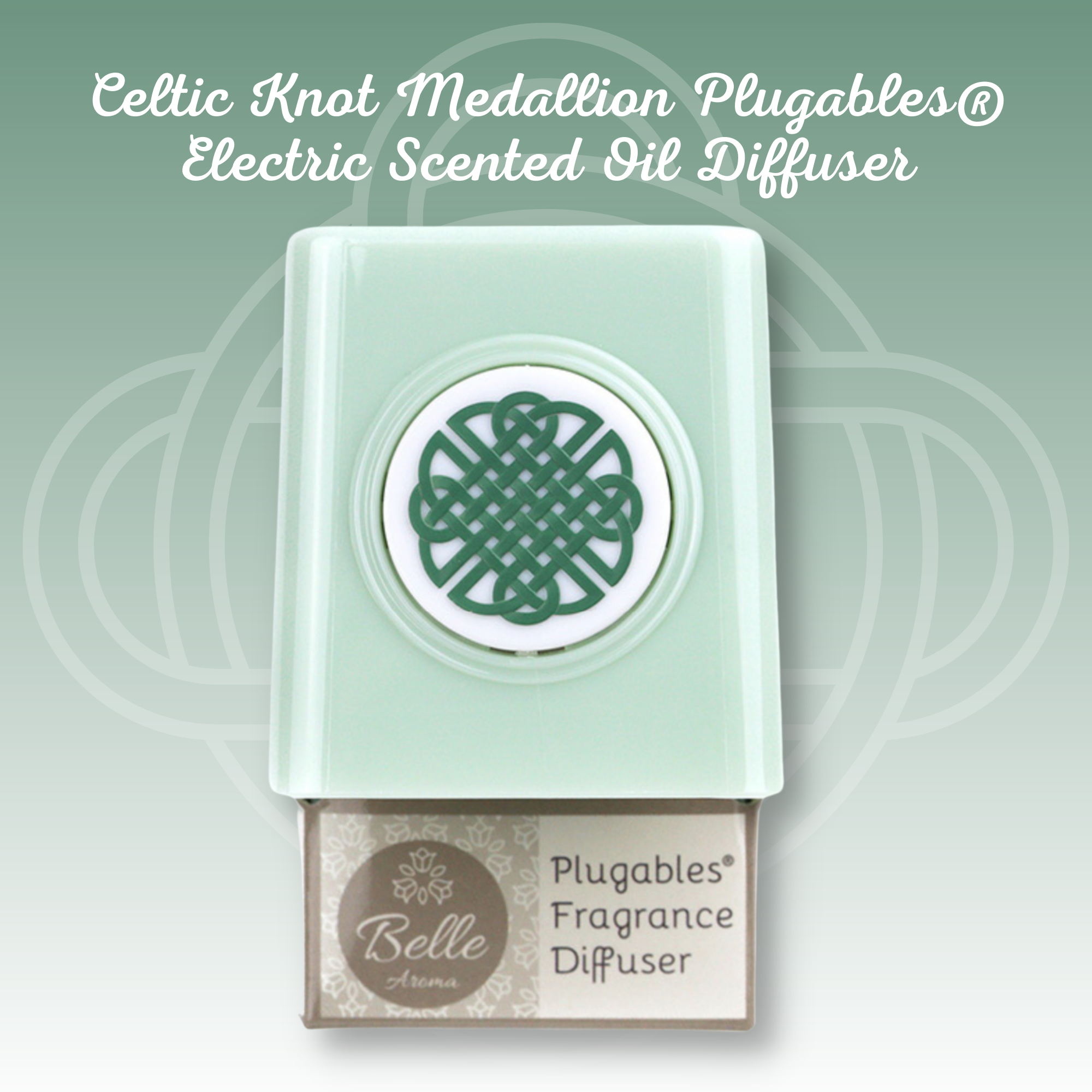 Celtic Knot Medallion Plugables® Plugin Aromalectric® Scented Oil Diffuser - Sea Glass  Home Fragrance Accessories