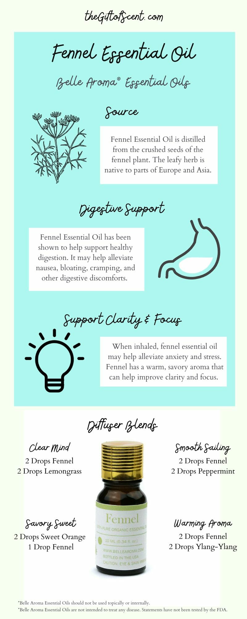 Organic Fennel - Belle Aroma® 10ML Organic Essential Oil  essential oil
